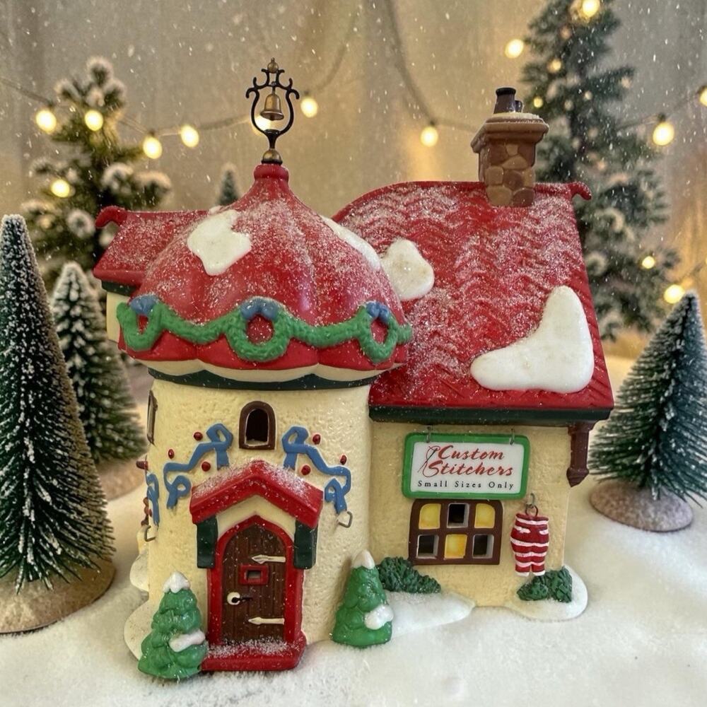 Vintage 1998 Dept 56 “Custom Stitchers” North Pole Series ElfLand House Village